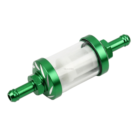 CNC Glass Fuel Filter for Scooter Dirt Pit Bike ATV Quad UTV Go Kart