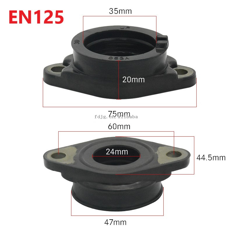 Motorcycle Rubber Carburetor Intake Pipe for EN125 HJ125K GN125 GS125